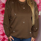 Sweater Silver Love Bruin Plus Size Maat 44 t/m 48