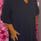 Jurk Now Donker Blauw Plus Size Maat 46 t/m 52