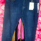 Jeans Skinny Flower Bling Maat 44 t/m 54