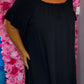 Jurk Linnen Queen Zwart Plus Size Maat 46 t/m 52-54
