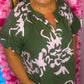 Jurk Pofmouw Chic Leger Groen Plus Size Maat 48 t/m 54
