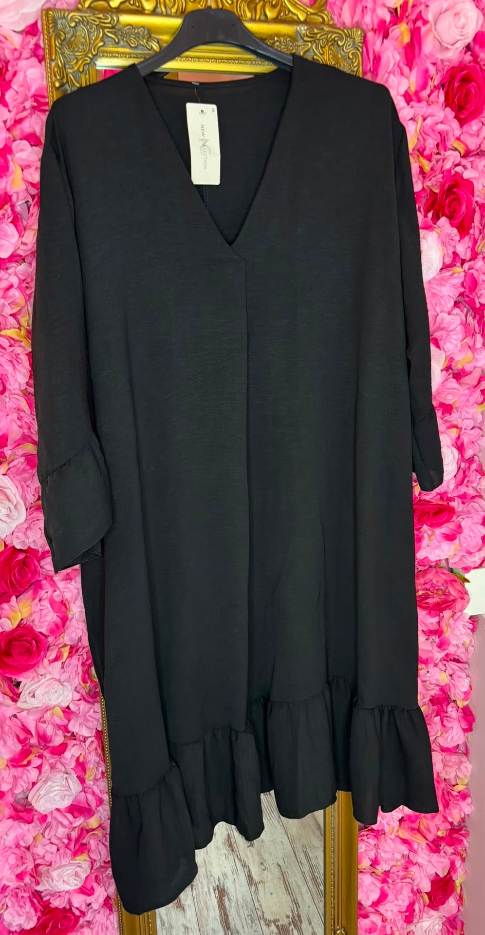 Jurk Now Zwart Plus Size Maat 46 t/m 52