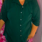 Blouse Doorknoop Groen Plus Size Maat 44 t/m 50