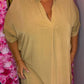 Jurk Fay Katoen Camel Plus Size Maat 50 t/m 58