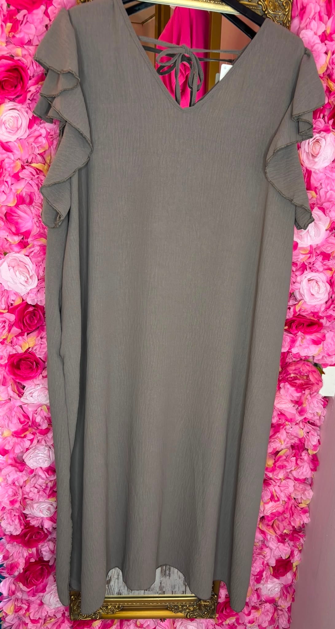 Jurk Musthave Taupe Plus Size Maat 48 t/m 52