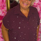 Blouse Parel Bordeaux Plus Size Maat 48 t/m 54