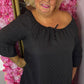 Tuniek Glamour Zwart Plus Size maat 46 t/m 54