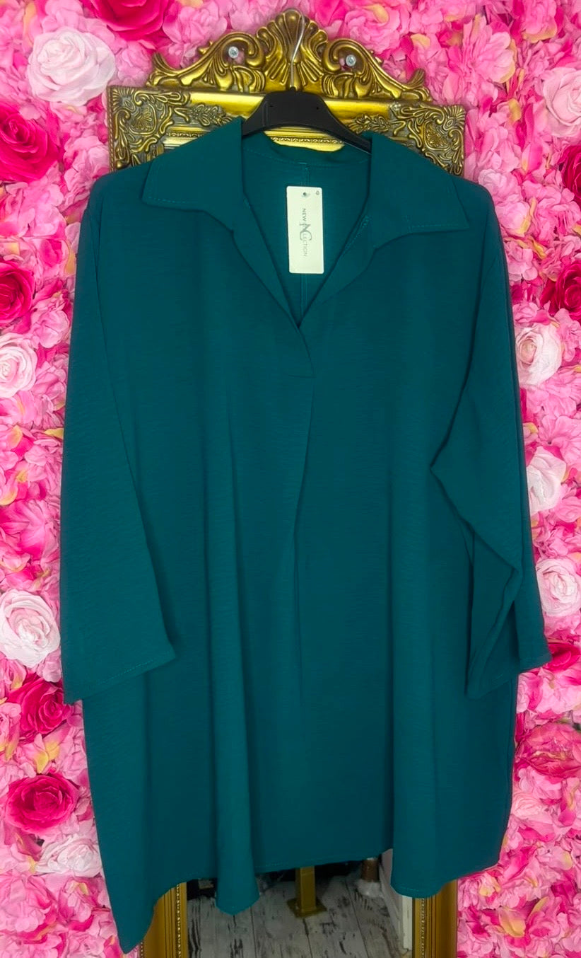 Tuniek All Time Petrol Plus Size Maat 48 t/m 54
