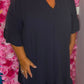 Jurk Now Donker Blauw Plus Size Maat 46 t/m 52
