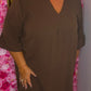 Jurk Now Bruin Plus Size Maat 46 t/m 52