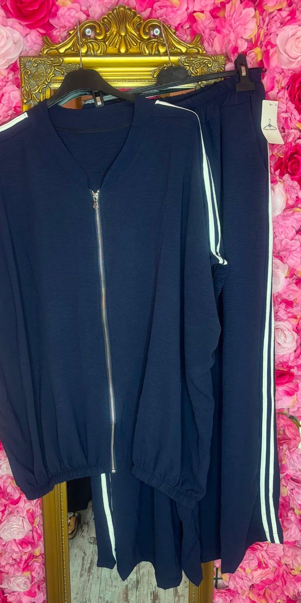 Set Sporty Donker Blauw Plus Size maat 48 t/m 54