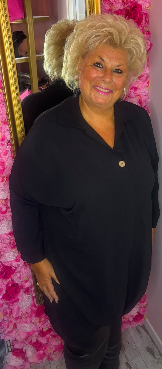 Tuniek Chloe Zwart Plus Size Maat 48 t/m 54