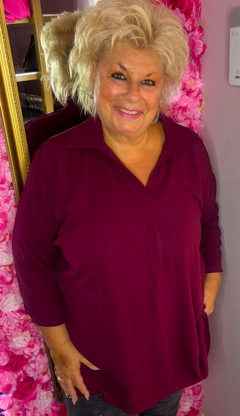 Tuniek All Time Bordeaux Plus Size Maat 48 t/m 54