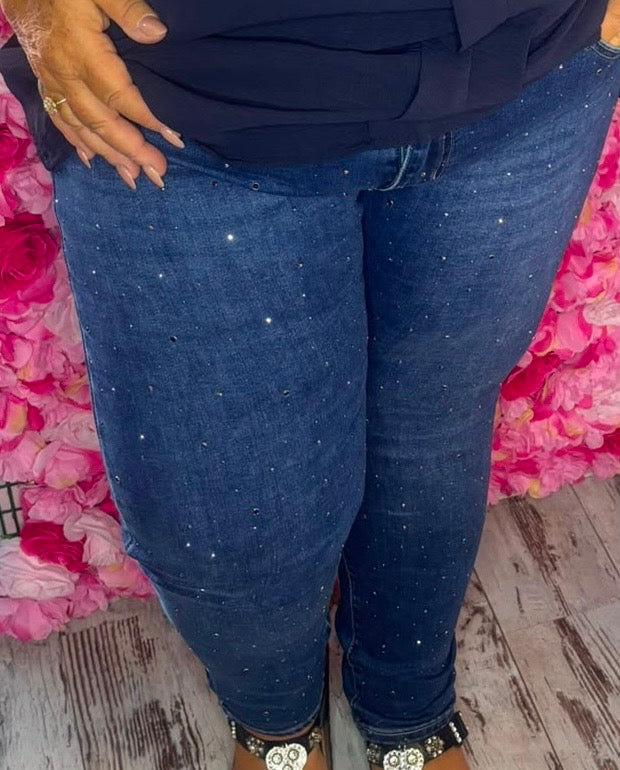 Jeans Black Bling Maat 44 t/m 54