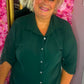 Blouse Doorknoop Groen Plus Size Maat 44 t/m 50