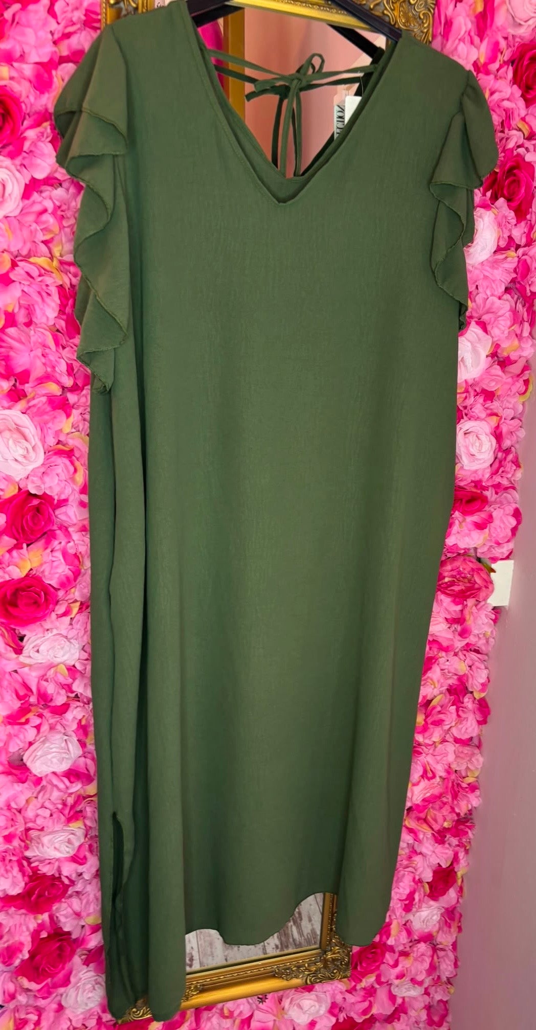 Jurk Musthave Leger Groen Plus Size Maat 48 t/m 52