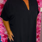 Jurk Fay Katoen Zwart Plus Size Maat 50 t/m 58